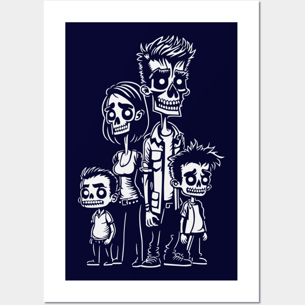 Zombie Family - 6 Wall Art by NeverDrewBefore